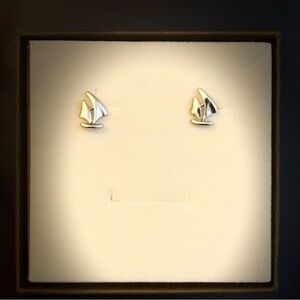 Sailboat Sterling Silver Stud Earrings (FREE SHIPPING)
